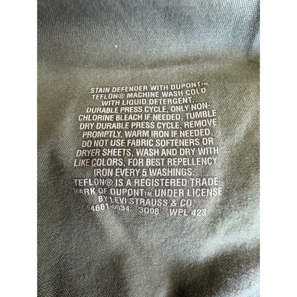 Dockers Button Down Shirt Men's 16.5 Large Olive Green Long Sleeve‎ Collared - Picture 3 of 8